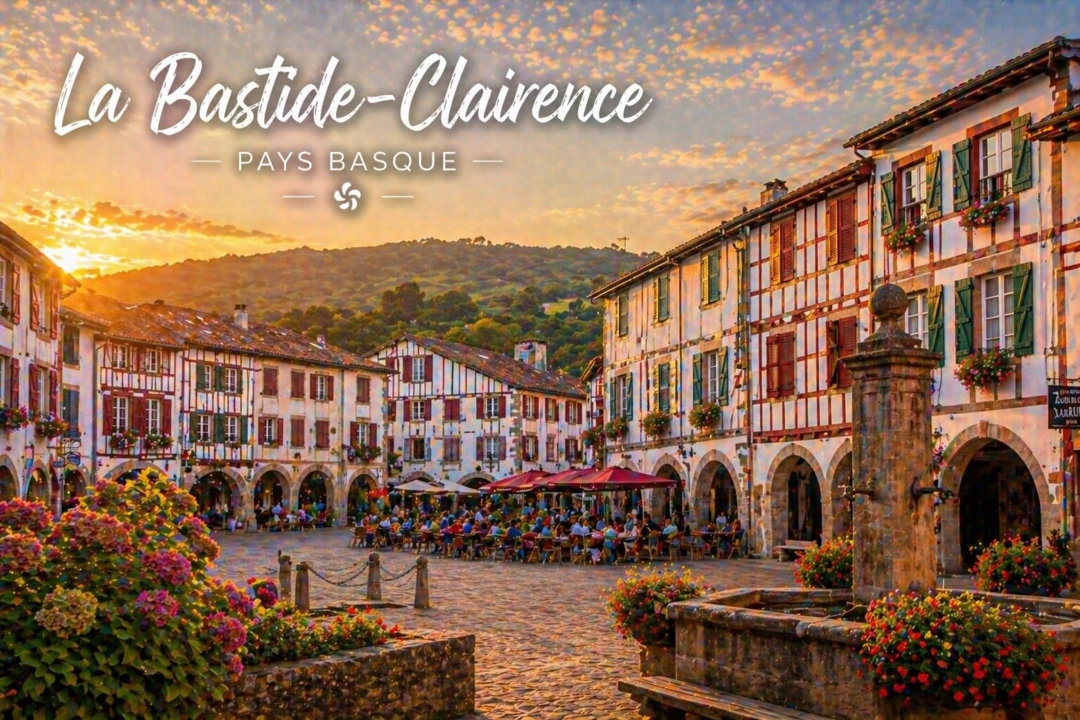 La Bastide-Clairence - bastide médiévale à arcades, Plus Beau Village de France