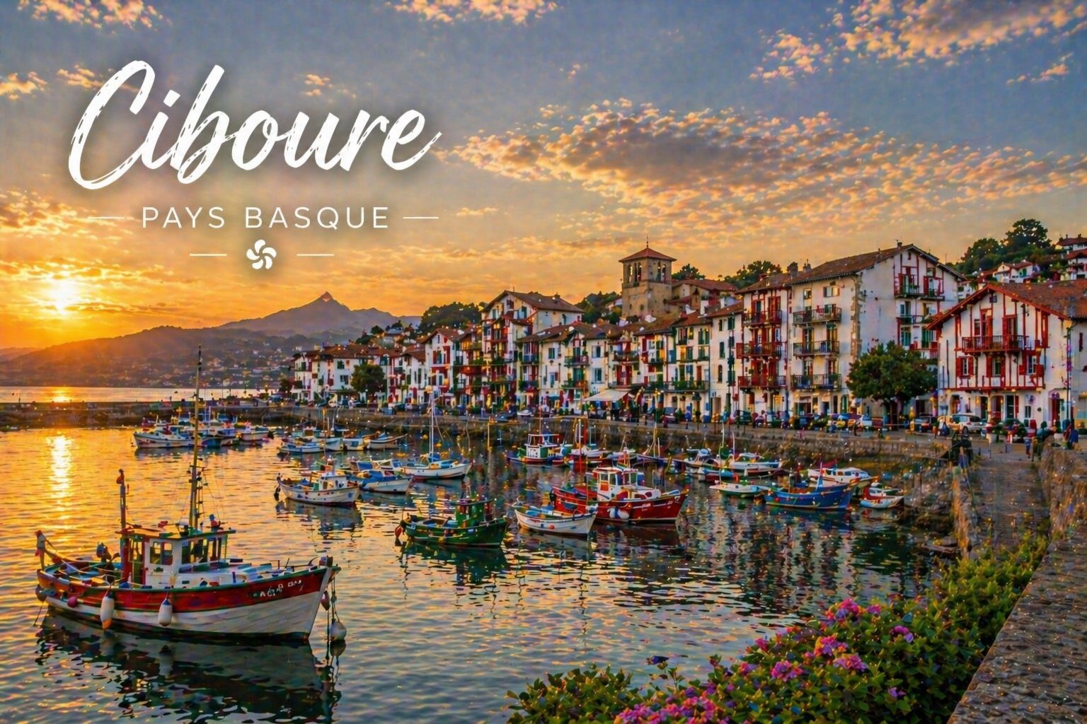 Ciboure - port de pêche et maisons colorées, Côte Basque